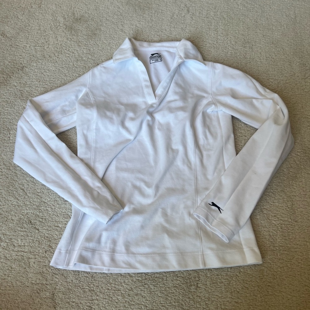 Slazenger Classic White Long Sleeve Top